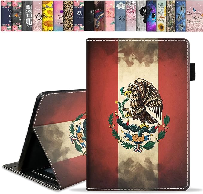 Case for Amazon Kindle Fire HD 10 Tablet 10.1 (9th/7th Generation 2019/2017 Release) Slim Folding Stand Folio Cover with Card Slot &amp Auto Wake/Sleep - African American Girl