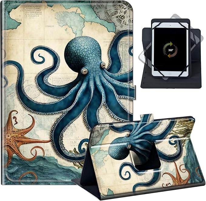 Case for Google Pixel Tablet 11 2023PU Leather 360 Degree Rotatable Kickstand Tablet Cover with Magnetic Closure for Pixel Tablet 11 2023/ All 10.5-11.5 Tablet，American Eagle with Flag