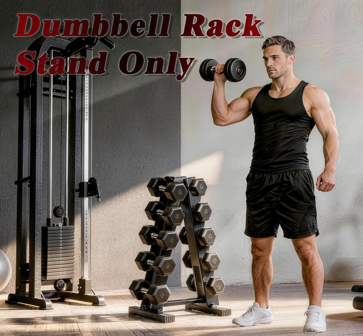5 Tier Dumbbell Rack Weight Rack for Home Gym