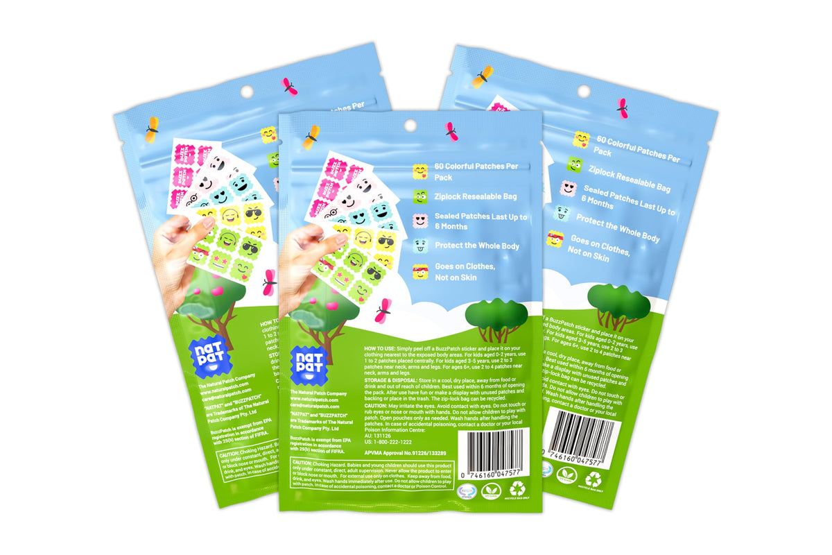 NATPAT Buzz Patch Mosquito Stickers for Kids - Plant Based Ingredients (3)