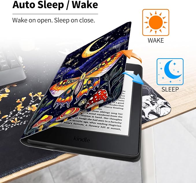 Case for All-New 7 Kindle Paperwhite 12th Gen 2024 &amp Kindle Colorsoft Signature EditionPU Leather Cover with Auto Sleep Wake FeatureAmerican Flag Eagle