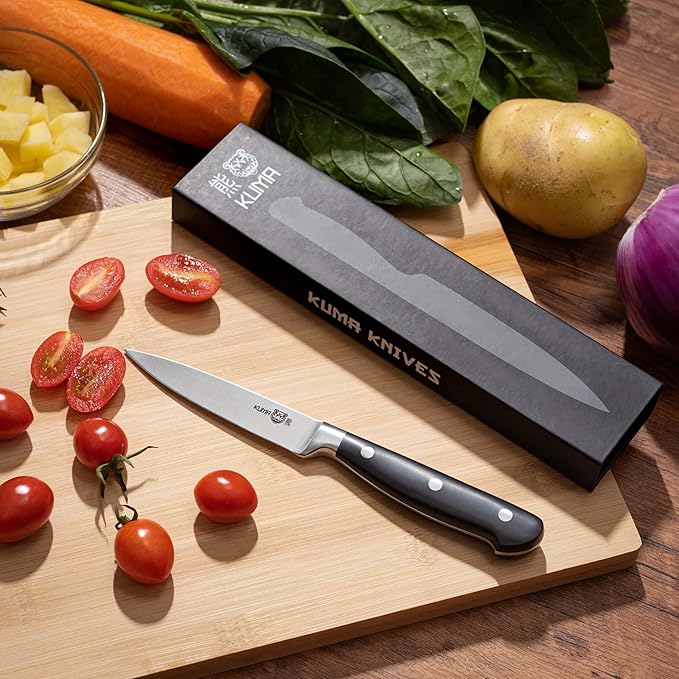 KUMA 3.5 Inch Paring Knife, Sharp Kitchen Prep for Home Cooks, Gift Box