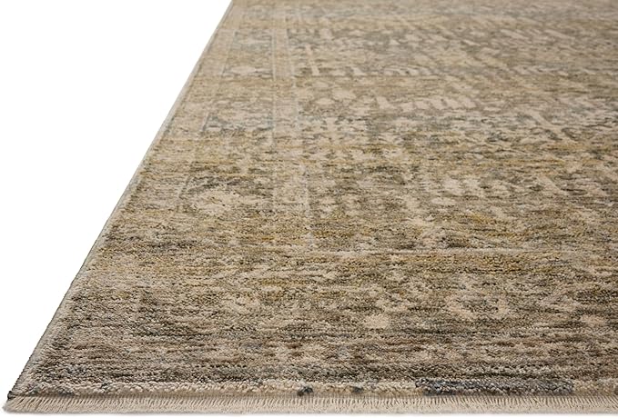 Loloi Magnolia Home by Joanna Gaines Junie Collection JUE-02 Moss/Natural 3'-11" x 5'-7", .38" Pile Height, Accent Rug