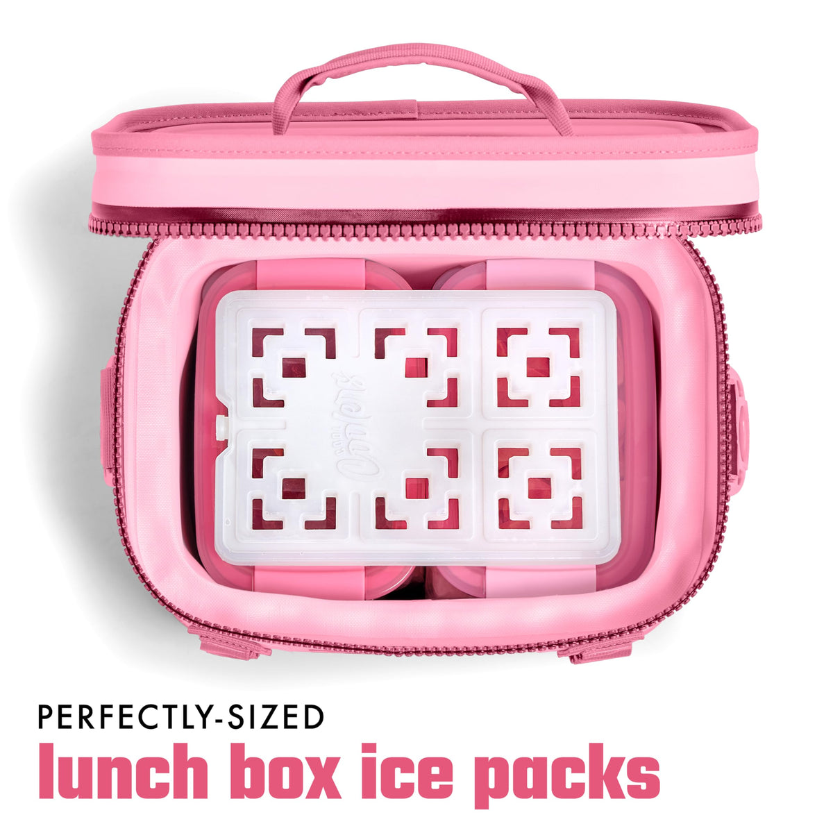 Cool Coolers XL Fashion Ice by Fit & Fresh, 3pk Ice Blocks for Lunchboxes, Quick Freeze, Space Saving, Stylish Reusable Freezer Packs for Coolers, Pearl White
