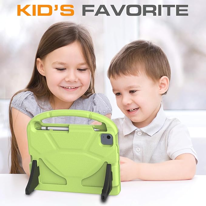 Kids Case for iPad (A16) 11th Generation 11 Inch 2025/iPad 10th Generation 10.9 Inch 2022 with Screen Protector and Pencil Holder Shockproof Handle Stand Cover for iPad 11/10 Gen Blue