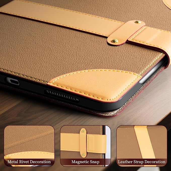 Case for iPad mini 7 (A17) ProiPad mini 7th/6th Gen (2024/2021) | Microfiber Leather Folio Cover with Adjustable Multi-angle StandAuto Sleep/WakeShockproof Protection CaseBlack