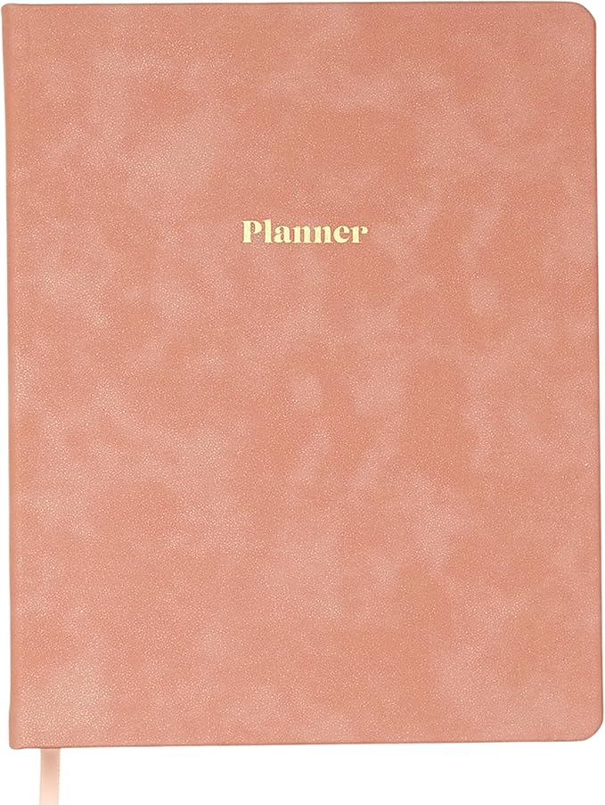 Blue Sky Everygirl Undated Planner, Weekly & Monthly Layout, Bookbound, Flexible Cover, Goal Setting and Time Management Organizer (Desert Rose, 8" x 10")