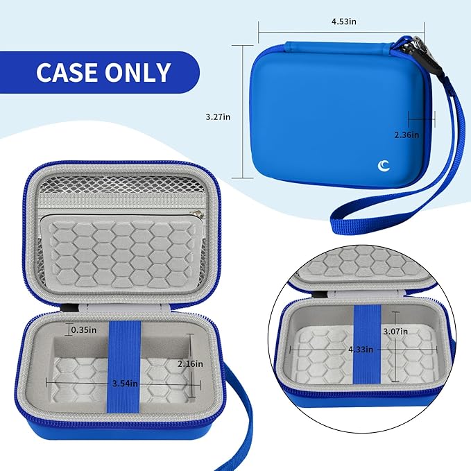 Carrying & Protective Case for Digital Camera, AbergBest 21 Mega Pixels 2.7" LCD Rechargeable HD/Kodak Pixpro/Canon PowerShot ELPH 180/190 / Sony DSCW800 / DSCW830 Cameras for Travel - Blue