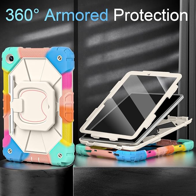 Auizotl Case for Samsung Galaxy Tab A11+/A9+ Plus 11 Inch with Screen Protector/Rotating Stand/Pen HolderMilitary Grade Shockproof Cover for Galaxy Tab A11 Plus /A9 Plus CasesBlack