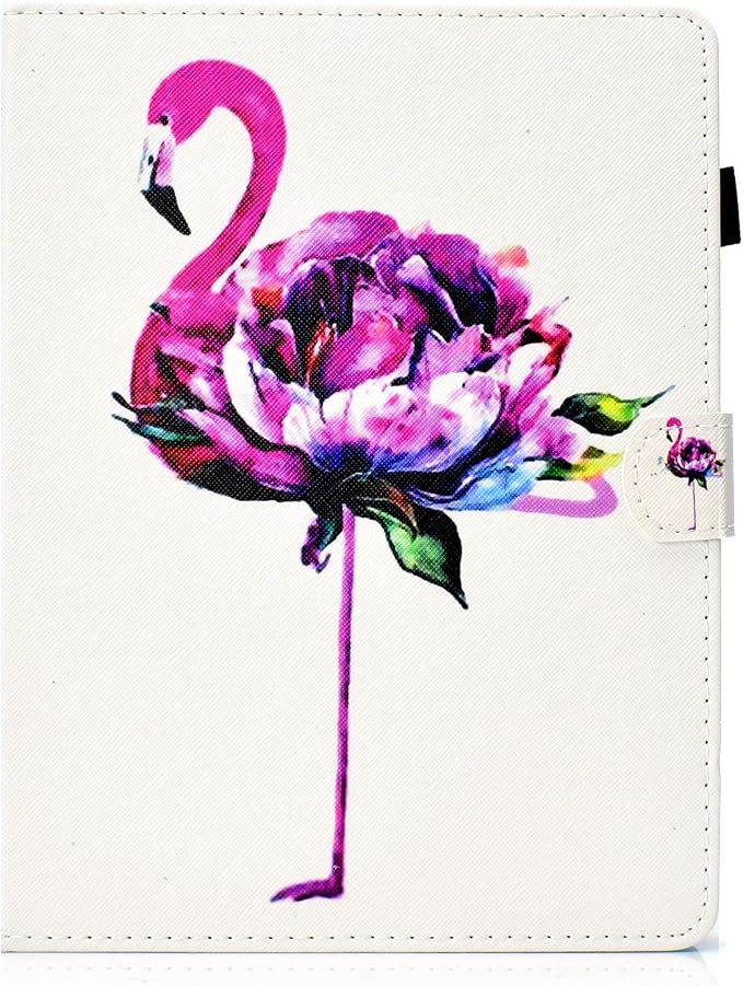 Universal 7 Inch Tablet Case Techcircle Ultra Slim Lightweight PU Leather Stand Folio Flip Wallet Protective Shell Case [Card Slots] [Magnetic Closure] for All 7 Android Tablet PC Cherry Blossom