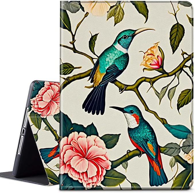 Case for Samsung Galaxy Tab A9 Plus 2023/A11 Plus 2025 11 inch Lightweight Protective PU Leather Smart Stand Cover with Auto Wake Sleep Tablet Case Cover - American Flag &amp Fish