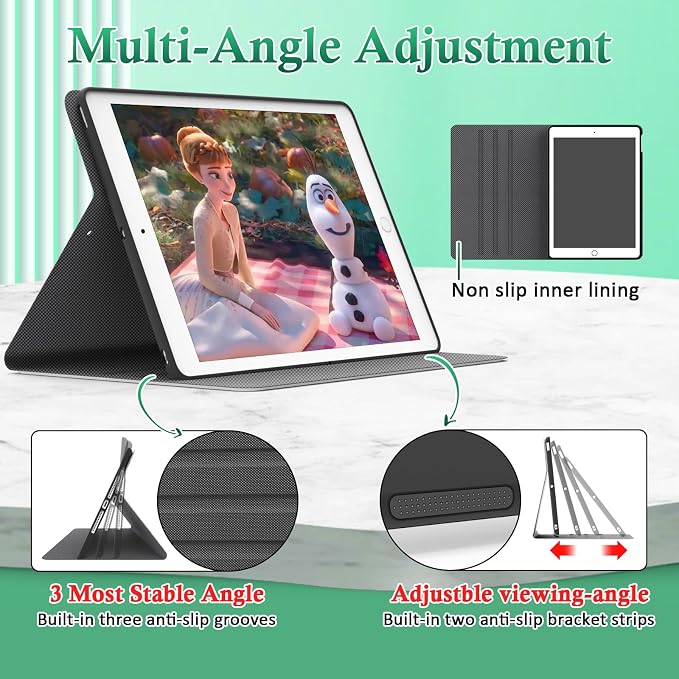 Case for iPad 6th/5th Generation 2018/2017 for iPad Air 2 2014 / Air 1 2013 9.7 inch Multi-Angle Viewing Stand 9.7 Cover Folio Auto Wake/Sleep iPad 6/5 Gen Case (Colorful Tree)