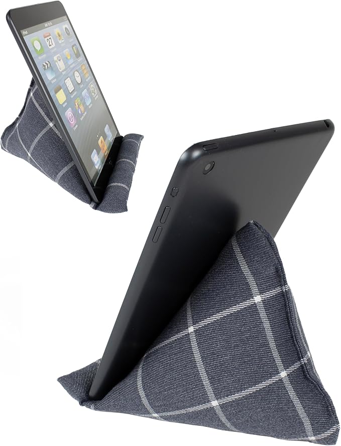 Handmade Phone Pillow Holder - The Wedge Mobile Device Stand - Fabric Phone Stand for All iPhones All Smartphones! 7 x 6.1 x 5.5 Inches (ABC)