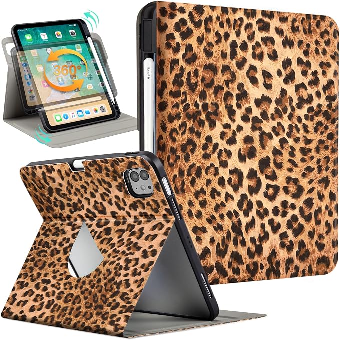Lokigo Rotating Case for iPad Air 11 Inch M4/M3/M2 (2026/2025/2024) iPad Air 5th/4th Generation Case(2022/2020) iPad Pro 11 Inch 4th/3rd/2nd/1st Generation Cover 2022/2021/2020/2018 Turtle