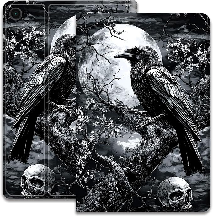 Case for Samsung Galaxy Tab A11 + Plus/A9 + Plus 11 Inch 2025/2023 Ultra-Thin Multi-Angle Protective Cover with Auto Sleep/Wake Black Cat and the Blue Flower