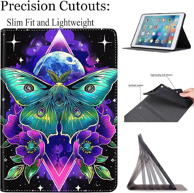 Case for New iPad (A16) 11th Generation 11 Inch 2025for iPad 10th Generation 2022 10.9 Inch Multi-Angle Stand Smart Cover Shockproof with Auto Wake/Sleep ，Starry Sky