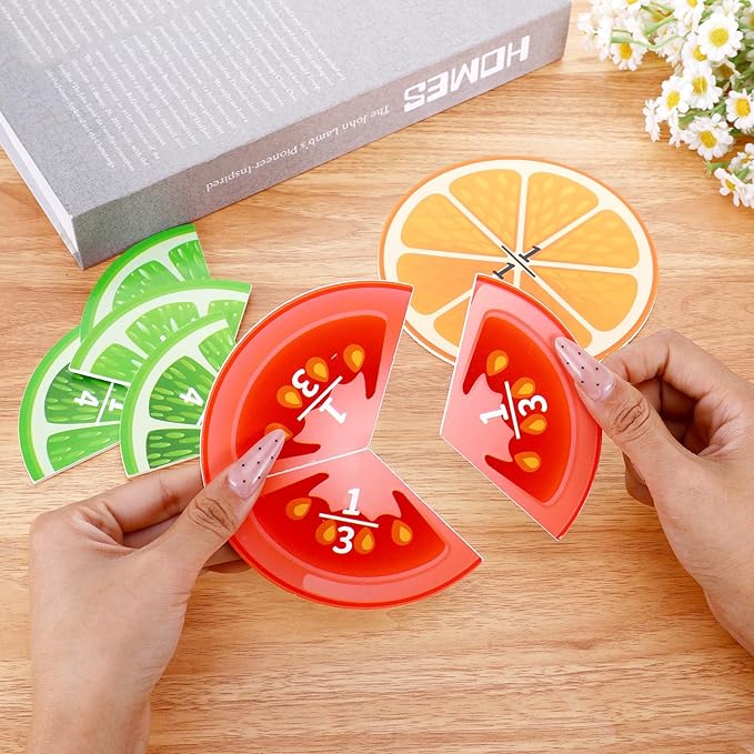 Magnetic Fraction Tiles & Circles Magnetic Math Manipulatives 2nd, 3rd, 4th, 5th Grade for Elementary Teachers Fraction Manipulatives School Homeschool Classroom Whiteboard Teaching Supplies