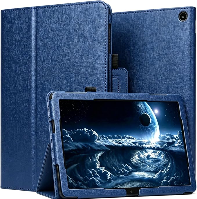 Case for T-Mobile Revvl Tab 2 Tablet - Folio Premium PU Leather Protective Stand Cover with Auto Sleep/Wake Almond Blossom