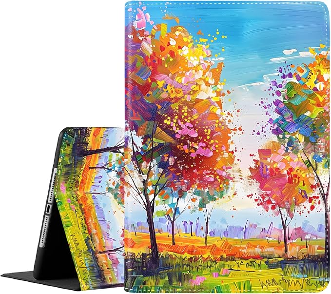 Case for Samsung Galaxy Tab S10 FE Plus 13.1 Inch 2025 Model (SM-X620/X626)Slim Folding Stand Cover with Auto Wake/Sleep for Samsung Galaxy Tab S10 FE Plus ，Painting Autumn Trees