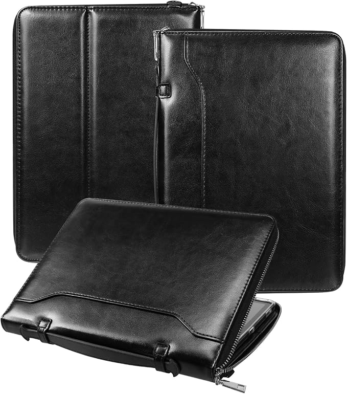 Case for Samsung Galaxy Tab S10 Lite / S10 FE / S9 FE 10.9-Inch / S9 11 | PU Leather / Zipper Bag / Clear Back Case / Hand Strap / Shoulder Strap / S-Pen Holder / Stand Cover