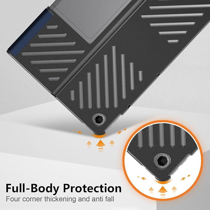Case Compatible with Lenovo Tab Plus Tablet 2024 Folio Case for Lenovo Tab Plus 11.5 inch (TB351FU) Hard Shell Smart CoverBlack