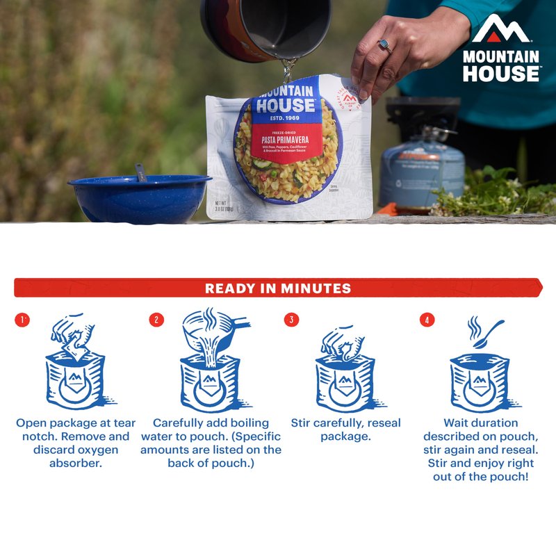 Mountain House Granola with Milk & Blueberries | Freeze-Dried Food for Camping, 4 Servings, 30-Year Shelf-Life, 2-Pack