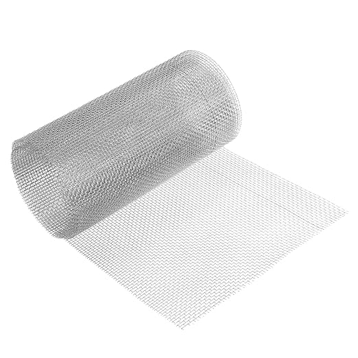 uxcell 6 Mesh 79" x 12" Woven Wire Mesh, 304 Stainless Steel Air Vent Filter
