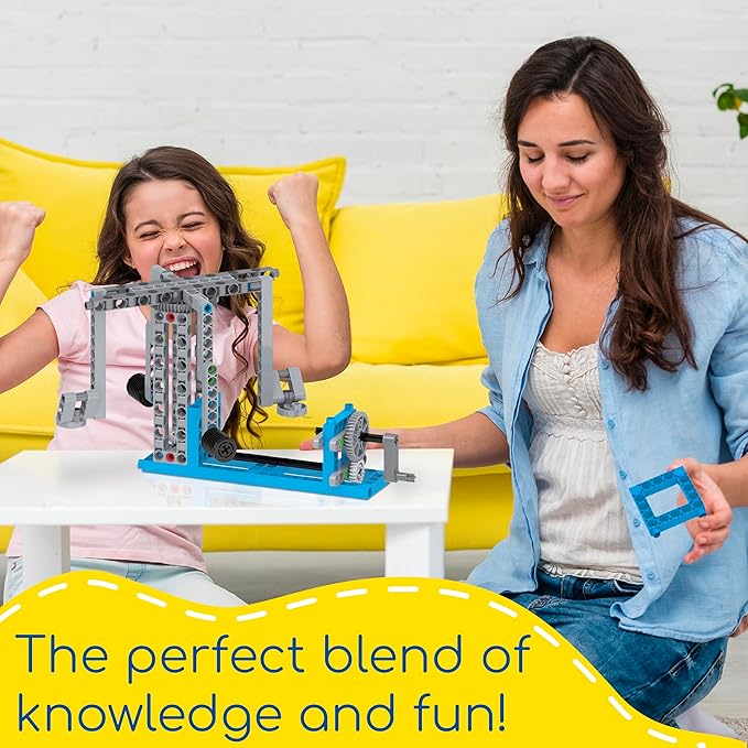 Thames & Kosmos Simple Machines Science Experiment & Model Building Kit, Introduction to Mechanical Physics, Build 26 Models to Investigate The 6 Classic Simple Machines