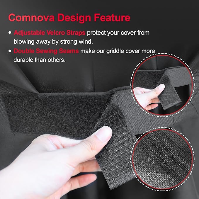 Comnova Grill Cover for Pit Boss 440D - Premium Wood Pellet Smoker Cover for Pitboss Waterproof & Heavy Duty, 600D Pellet BBQ Cover for Pit Boss Mahogany 440 Deluxe, Mile Hybrid, and 73440 Deluxe