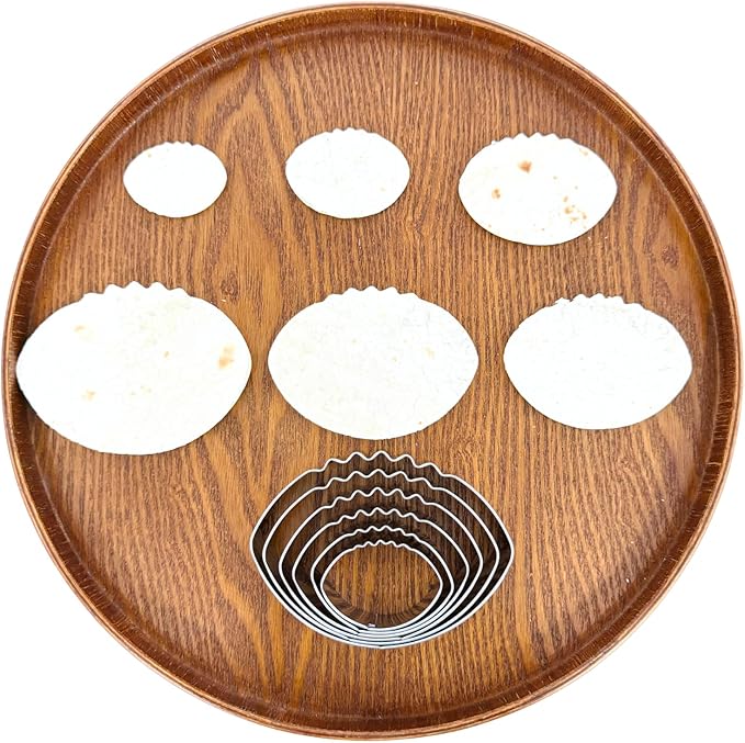 Auktosmn Football Cookie Cutter Set-6 Piece-4.5" 4.0" 3.5" 3.0" 2.5" 2"-Dishwasher Safe-Sports Cookie Cutters Bread and Fondant Baking Molds for Party