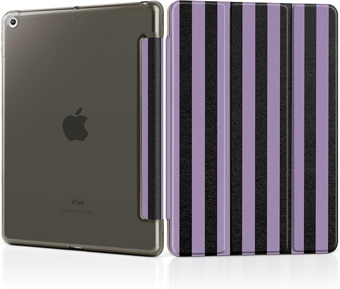 Compatible with iPad 10.2 Inch Case 2021 2020 2019 Smart Lightweight Trifold Stand Hard Plastic Transparent Cover Support Auto Sleep/Wake for iPad 10.2 9th/8th/7th Gen - Bear &amp Cherry
