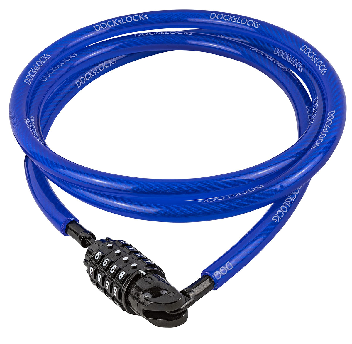 DocksLocks Security Cable Lock (5' to 25’ Lengths) with Combination, 5ft