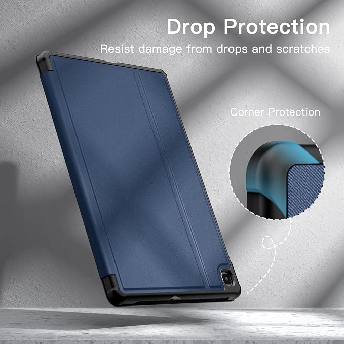JETech Folio Case Cover for Samsung Galaxy Tab S6 Lite 10.4 Black | Multi-Angle Stand Cover S Pen Holder Slim Protective Cover Auto Wake/Sleep