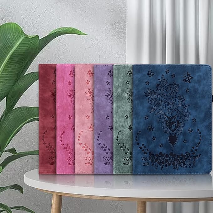 Case for All-New Amazon Fire HD 10 and 10 Plus Tablet (13th/11th Generation 2023/2021 Release) 10.1 Multi-Angle Flip PU Leather Cover with Stylus Holder for Fire HD 10 2023 Case Blue