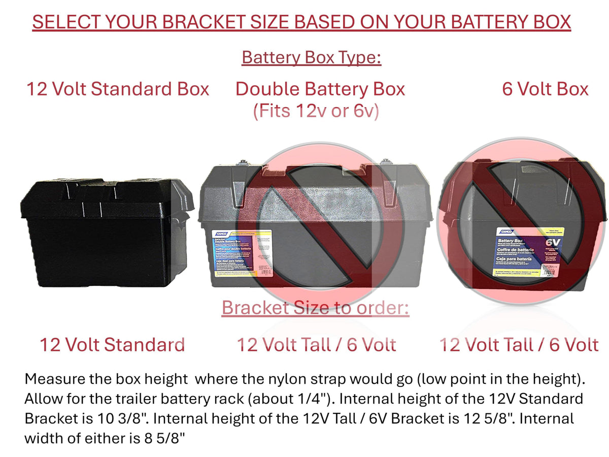 RV Locking Battery Strap Replacement for Standard 12V Trailer Battery Box
