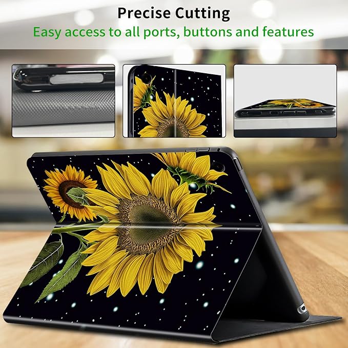 Case for Samsung Galaxy Tab A9 Plus 2023/A11 Plus 2025 11 inch Lightweight Protective PU Leather Smart Stand Cover with Auto Wake Sleep Tablet Case Cover - American Flag &amp Fish