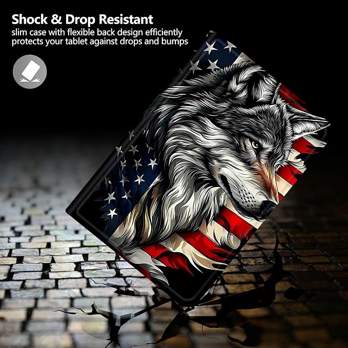 Case for Amazon Fire 7 Tablet 2019/2017 Release 9th/7th Generation PU Leather Smart Protective Cover with Auto Sleep/Wake for Fire 7 2019Dog Wearing Witch Hat Pumpkin