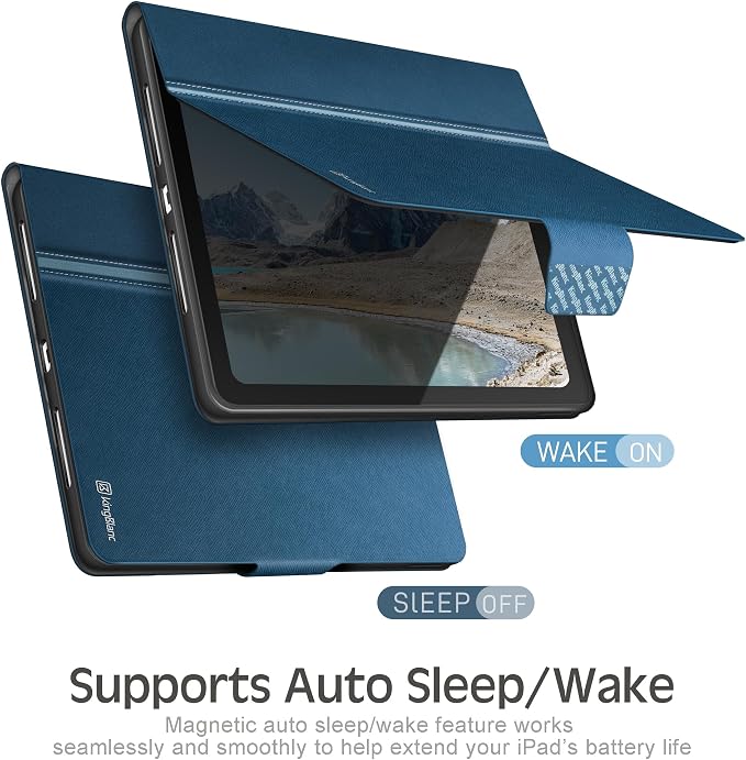 Case for iPad (A16) 11th Gen 11-inch iPad 10th Gen 10.9-inch | with Pencil Holder PU Leather Protective Cover Auto Sleep/Wake Multi-Angle Viewing/Typing Stand Magnetic Closure Beige