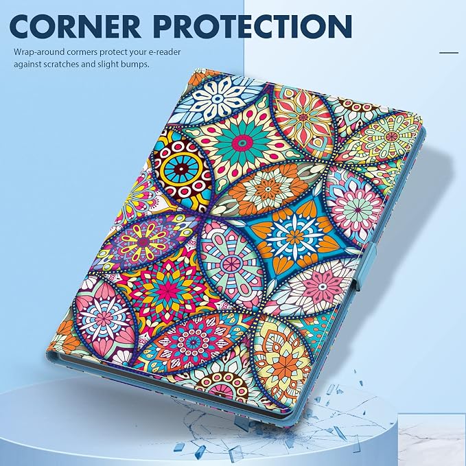 Dteck Universal Case (7.9 to 8.4) - Fold Stand Protective Flip Case for Apple iPad mini/Samsung Galaxy Tab 8.0 8.4 /Lenovo Tab 8 /onn. 100003561 8 Tablet Pro/Android Tablet 8 Inch (Blue Pink)