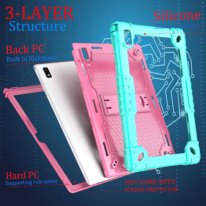 case for BYYBUO SmartPad A10_L 10.1 inch Android Tablet Shockproof Kids Friendly Protective Case+Shoulder Strap Kickstand for BYYBUO SmartPad A10 10.1 inch Tablet (Black)
