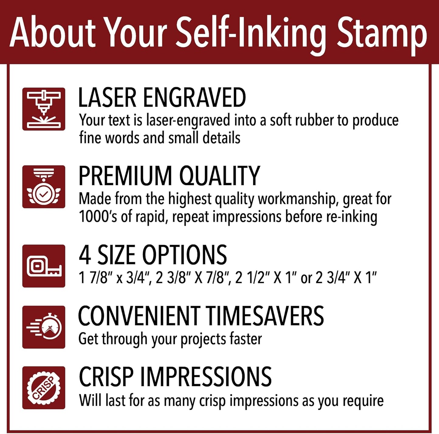 for Deposit Only Office Stamp | 4 Different Sizes | 20 Designs | Multiple Color Options | Perfect for Quick Validation of Office Documents (for Deposit Only, Large)