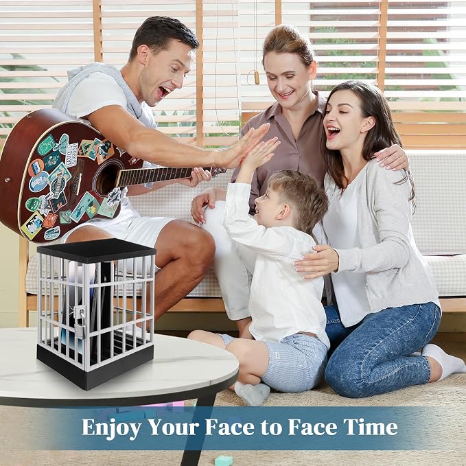 Gemaxvoled Cell Phone Jail-Phone Cage with Lock and Key Phone Lock Box Cell Phone Locker for Classroom/Family