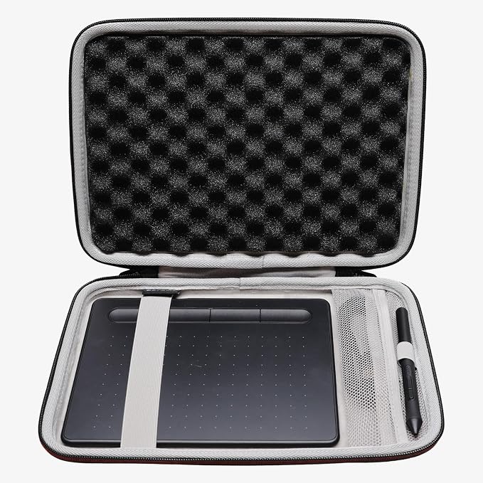 LTGEM Tablet Case for Wacom Intuos Small Graphics Drawing Tablet fits Model # CTL4100 or XPPen Graphics Tablet fits Model # StarG640 (Black)