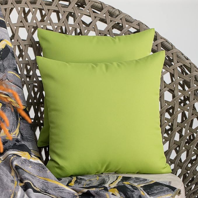 JMGBird Outdoor Throw Pillows Waterproof Set of 2 Patio Pillows 18×18 Inch Decorative Pillows for Bed, Couch, Sofa and Patio Furniture