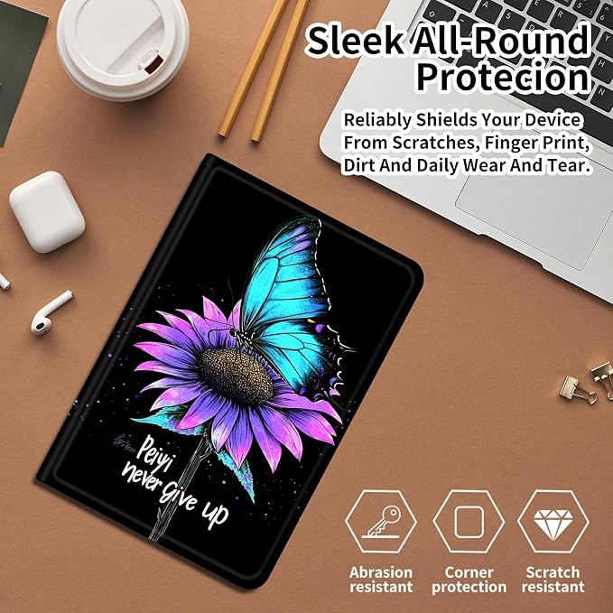 Case for Amazon Fire 7 Tablet 2019/2017 Release 9th/7th Generation PU Leather Smart Protective Cover with Auto Sleep/Wake for Fire 7 2019Beautiful Sunset