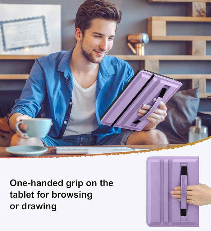 DTTO for iPad 9th/8th/7th Gen Case 10.2 Inch (2021/2020/2019) Brown | 360 Degree Rotating Premium Faux Leather Folio Stand Cover with Pencil Holder Auto Sleep/Wake Multiple Angles Hand Strap