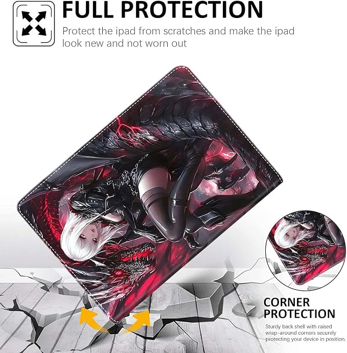Case for New iPad (A16) 11th Generation 11 Inch 2025 for iPad 10th Generation 10.9 2022 Multi-Angle Smart Stand Cover Auto Sleep/Wake Halloween Panda Wizard and Pumpkin