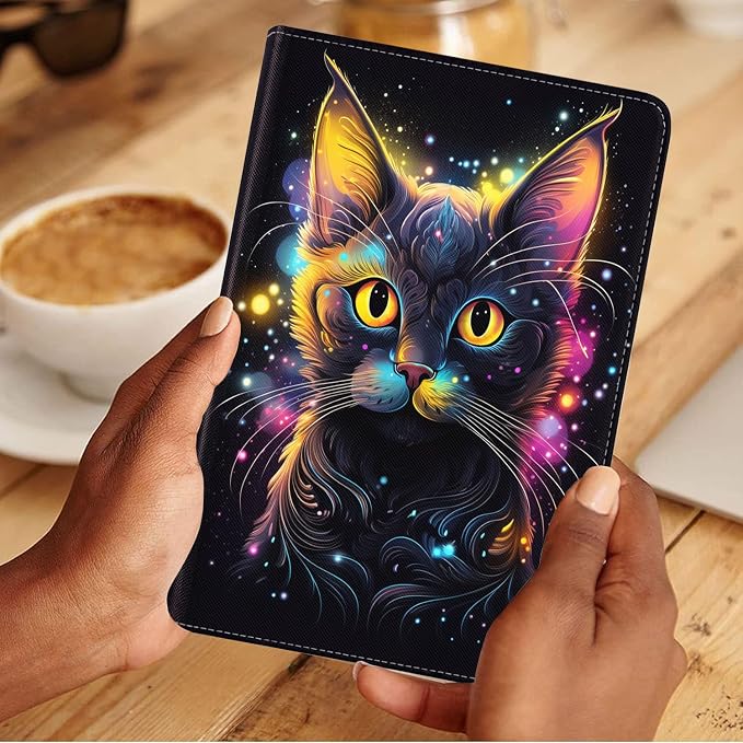 Case for Samsung Galaxy Tab A 8.0 2019 (SM-T290/T295/T297) Slim Lightweight PU Leather Stand Cover with Auto Wake/Sleep for Galaxy Tab A 8.0 Inch Abstract Watercolor Art Dogs