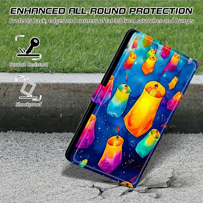 for Walmart Onn 10.1 2024 Onn 10.1 Gen 4 Universal Tablet Case 360 Degree Rotating Kickstand Protective Stand Case with Multiple Viewing PU Leather Shell Case Black Book Cat