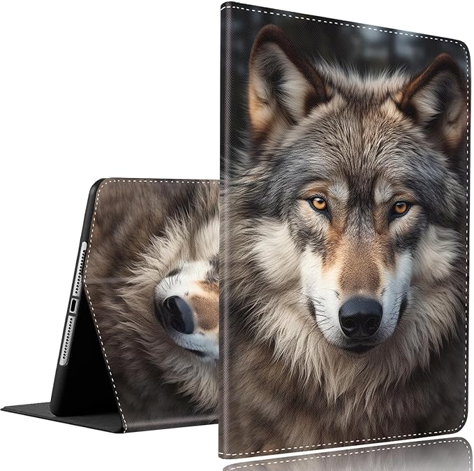 Vintage Floral Astronaut iPad 9th Gen Case - 10.2 Inch Standing Cover with Auto Sleep/Wake